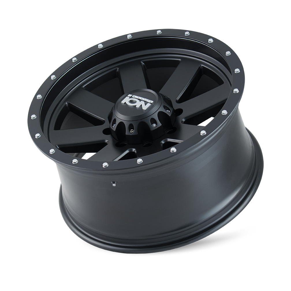 18" Ion 134 18x9 Matte Black Black Beadlock 5x5 Wheel 0mm Rim