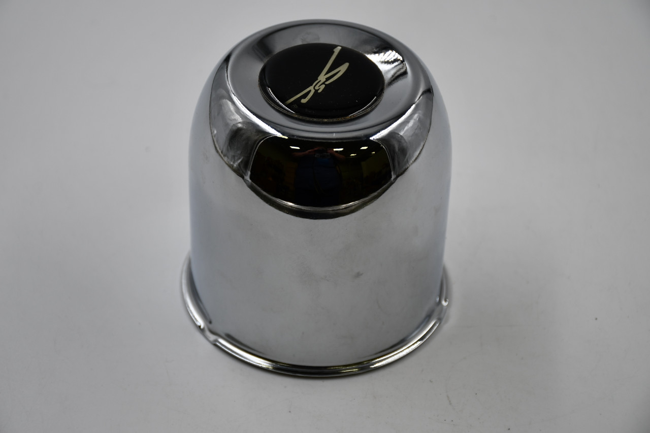 AfterMarket Chrome w/ Black & Gold Insert Wheel Center Cap Hub Cap HC216(SSC) 3.5" AfterMarket Push Thru w/SSC Insert