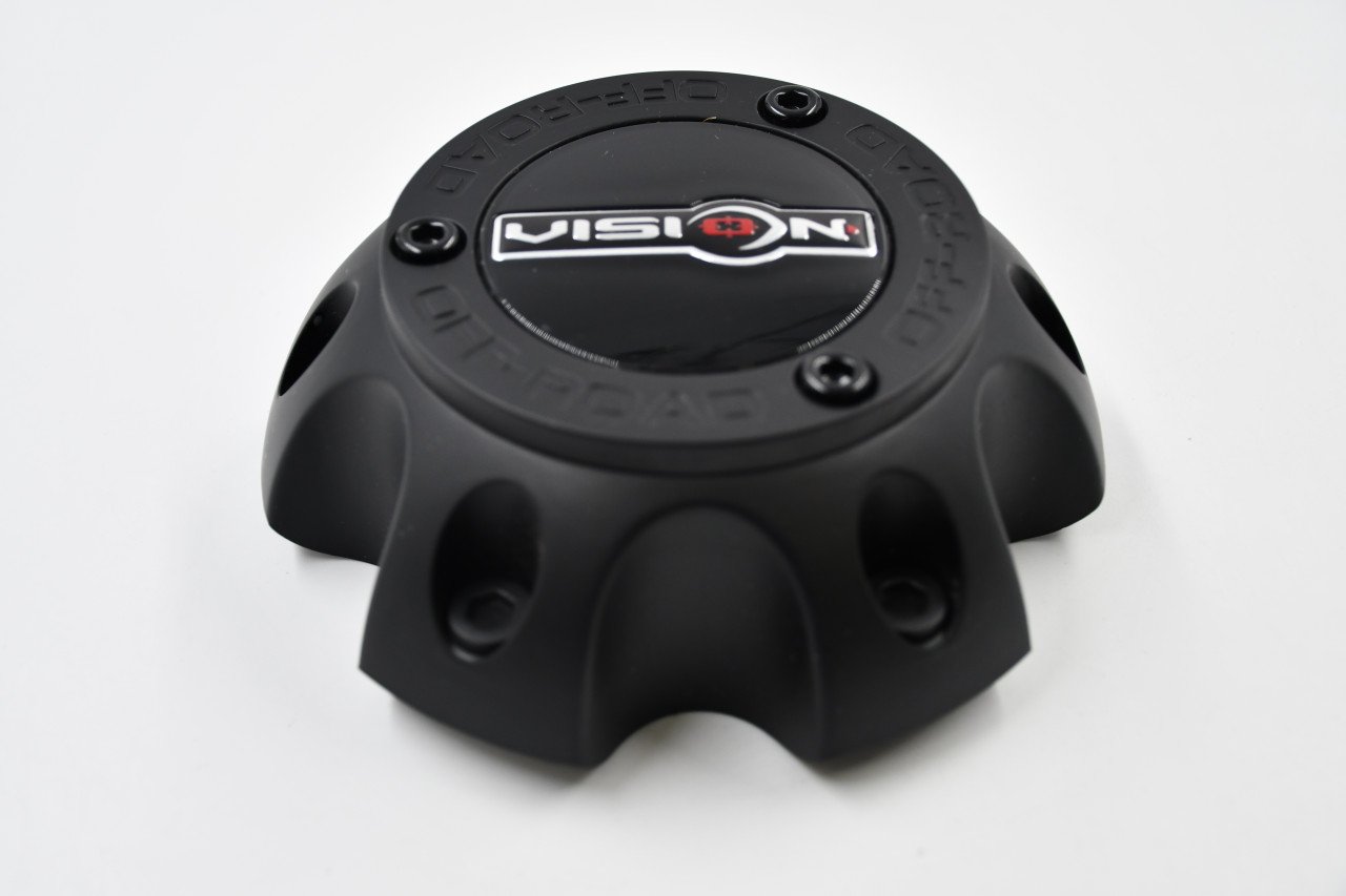 Genuine Vision C111MB-6V Matte Black 6 Lug Wheel Center Cap Replacement
