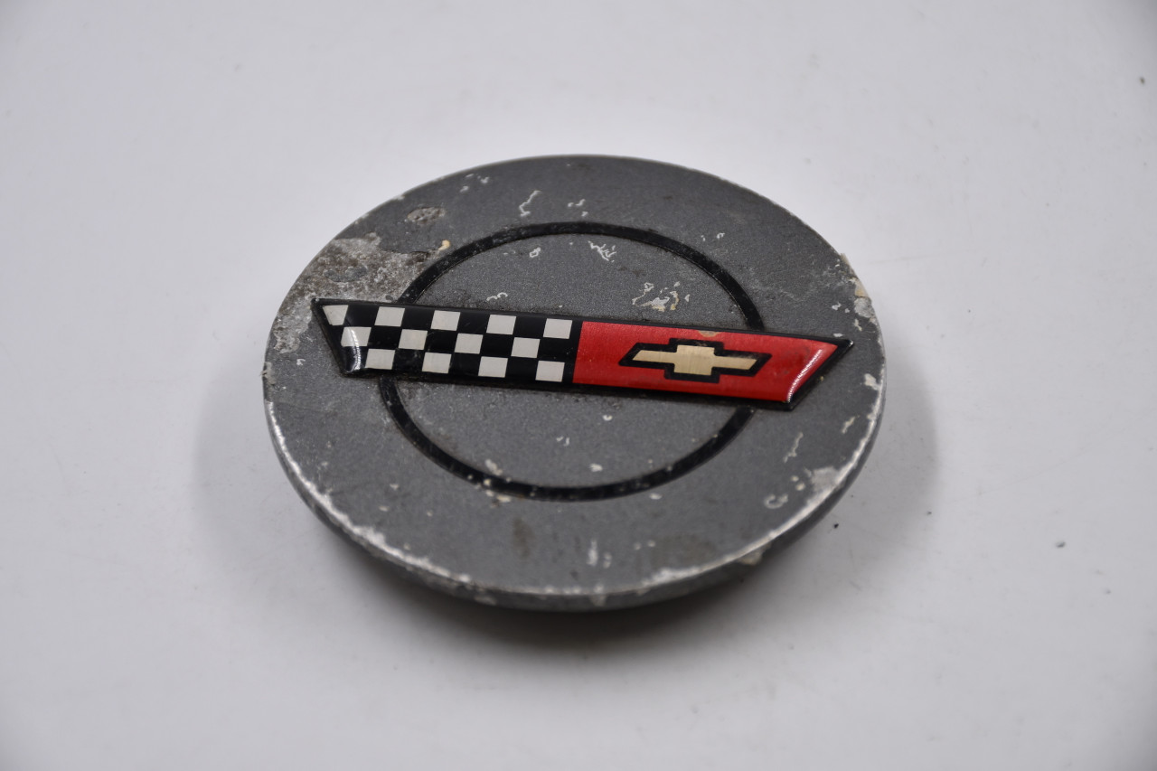 Chevrolet Gray w/ Red, Gold, Black, Silver Wheel Center Cap Hub Cap 14046926(GRAY) 3" 91-'96 Chevrolet Corvette