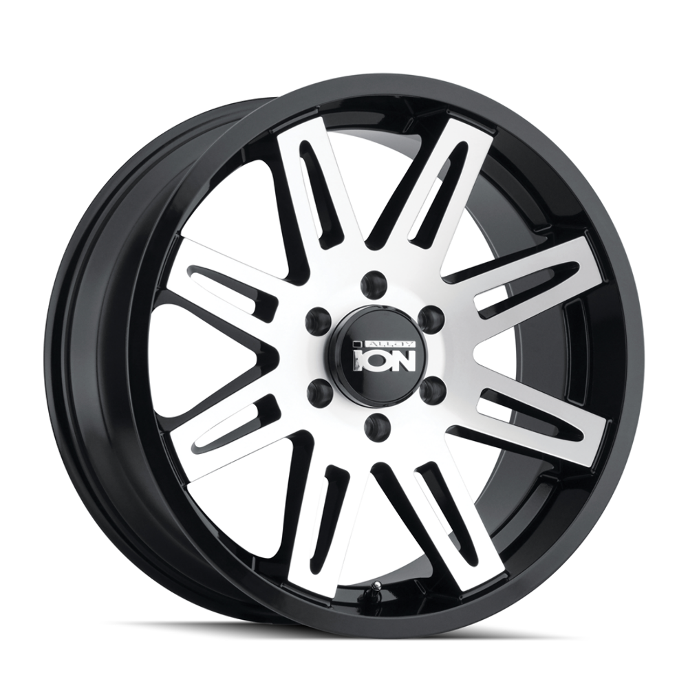 Set 4 18" Ion 142 18x9 Black Machined 5x5 Wheels 0mm Rims
