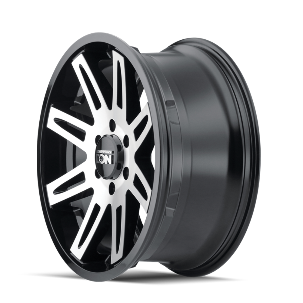 Set 4 18" Ion 142 18x9 Black Machined 5x5 Wheels 0mm Rims