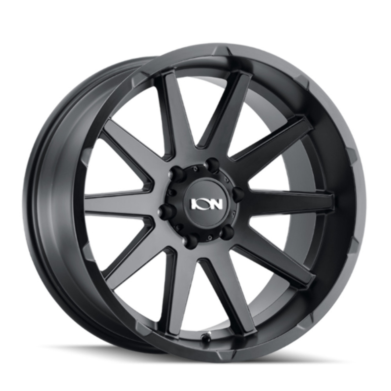 Set 4 20" Ion 143 20x10 Matte Black 8x170 Wheels -19mm Rims