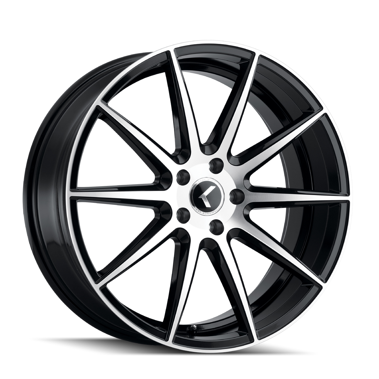 Set 4 20" Kraze Cosmos 20x8.5 Black Machined 5x4.25 Wheels 38mm Performance Rims