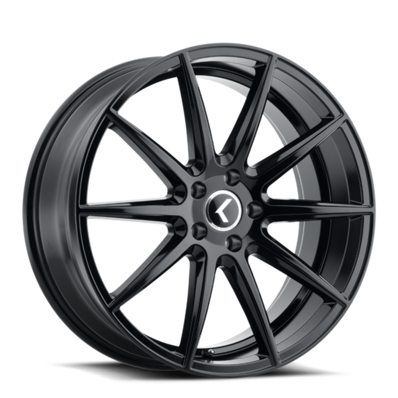 Set 4 18" Kraze Cosmos 18x8 Gloss Black 5x4.25 Wheels 40mm Performance Rims