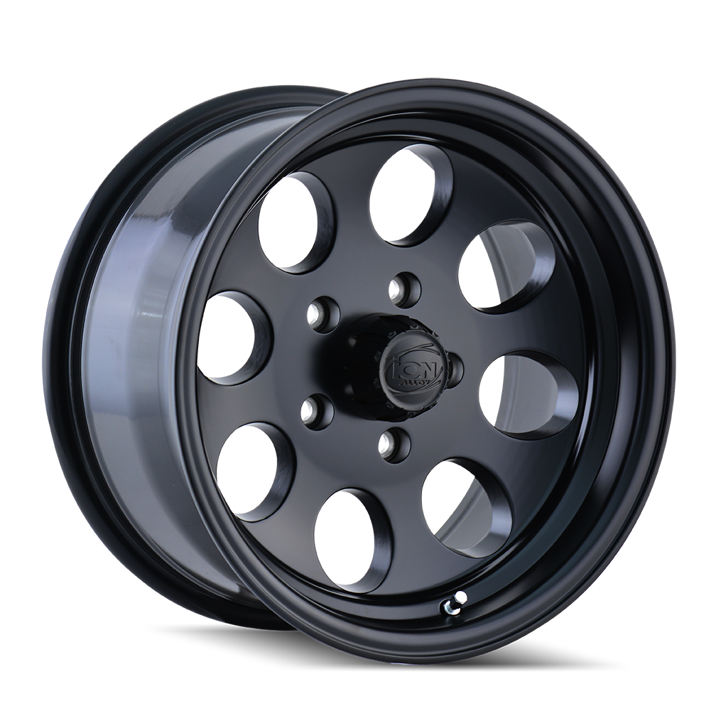 Set 4 17" Ion 171 17x9 Matte Black 5x5 Wheels -12mm Rims