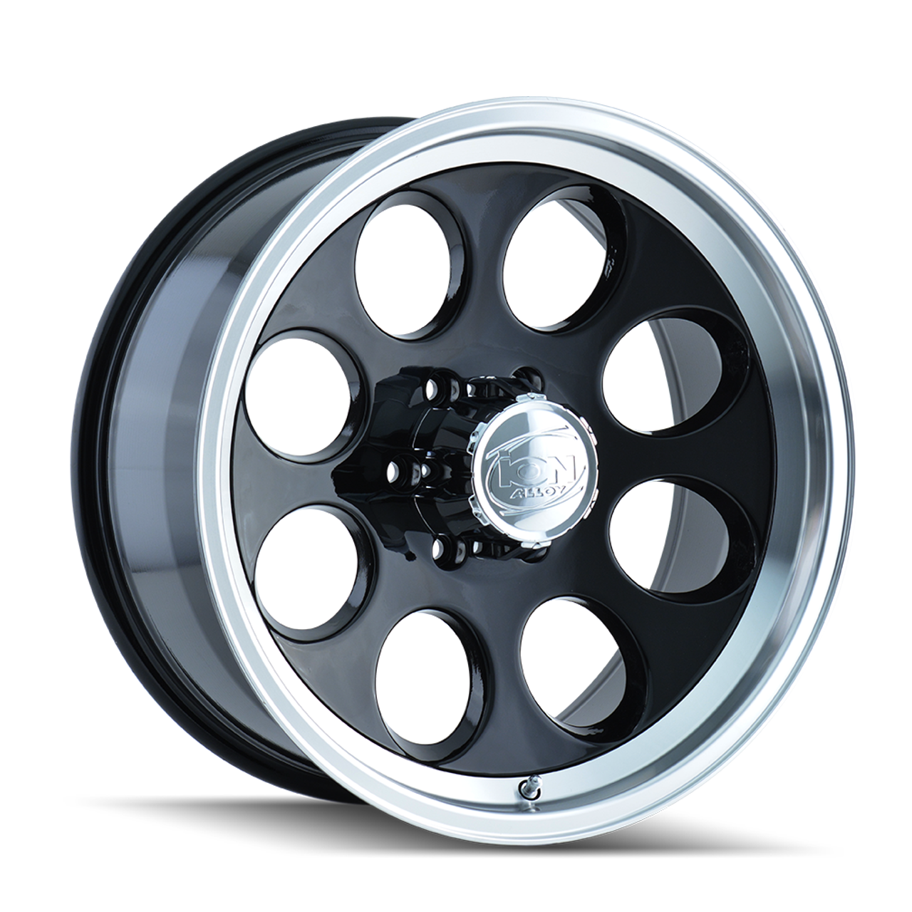 17" Ion 171 17x9 Black Machined 6x5.5 Wheel 0mm Rim