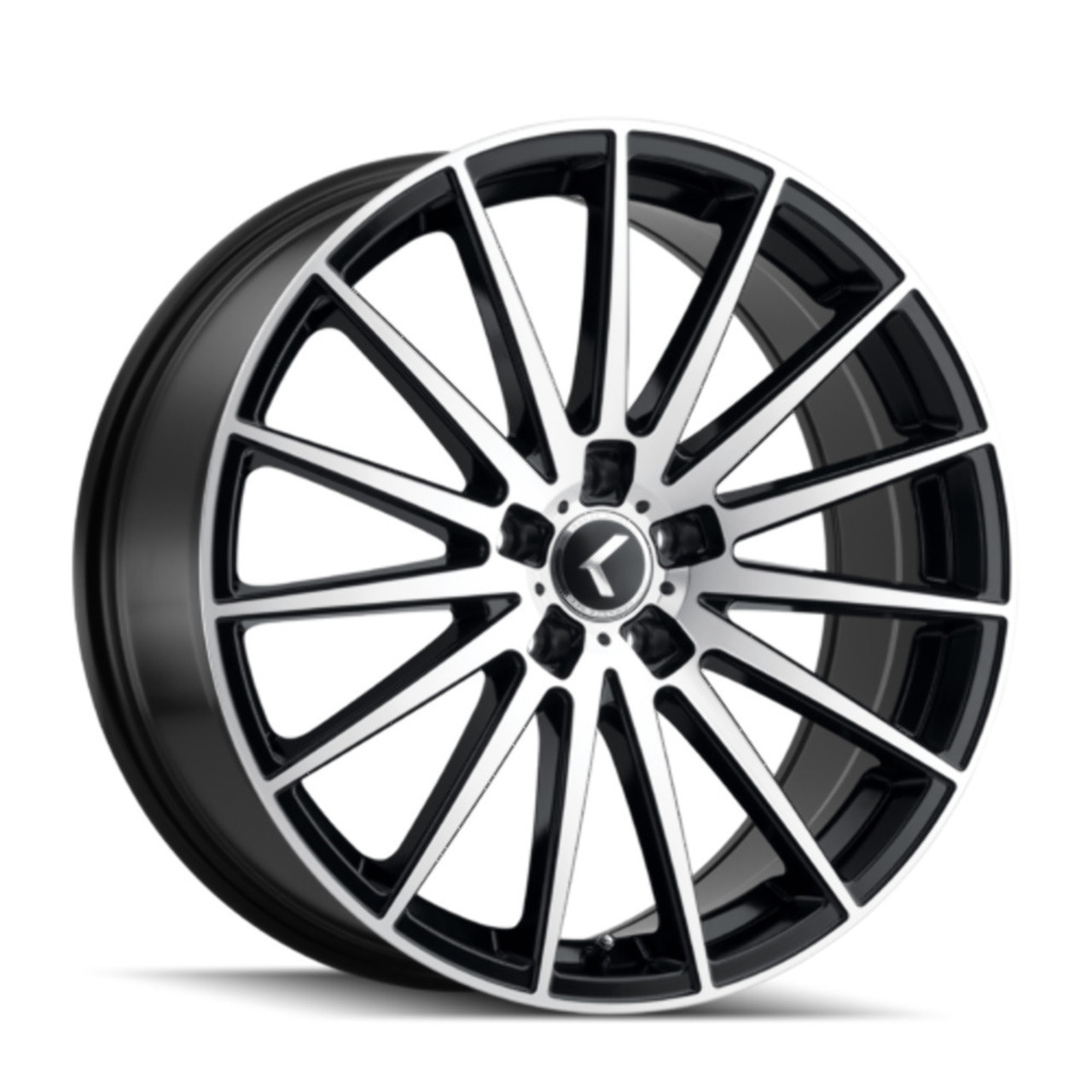 Set 4 18" Kraze Stunna 18x8 Black Machined 5x115 Wheels 40mm Performance Rims