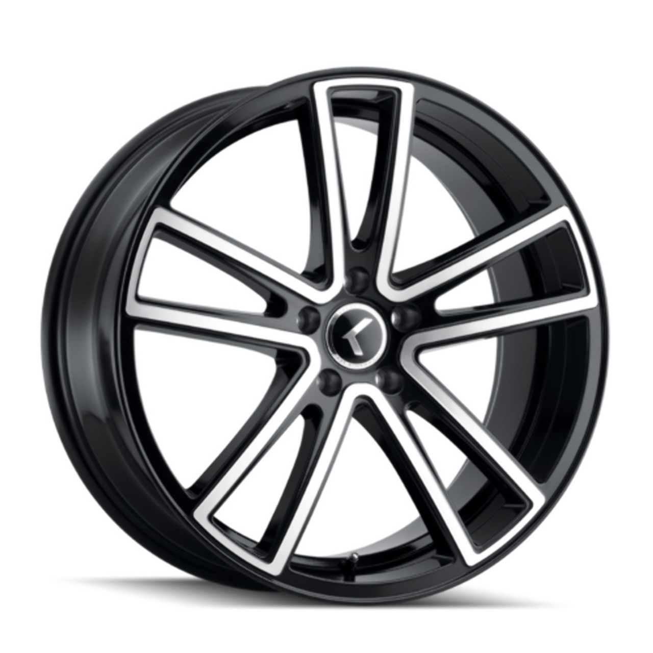 18" Kraze Lusso 18x8 Black Machined 5x112 Wheel 40mm Rim