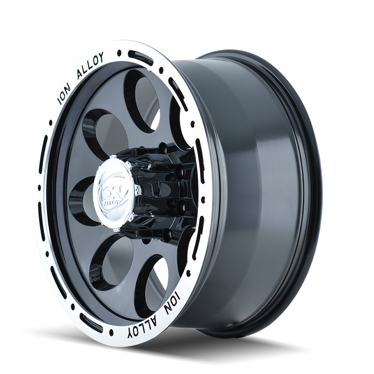 Set 4 16" Ion 174 16x10 Black Machined 5x4.5 Wheels -38mm Rims