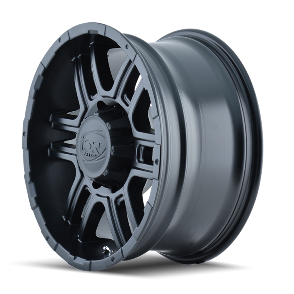 Set 4 16" Ion 179 16x8 Matte Black 5x5 Wheels 10mm Rims