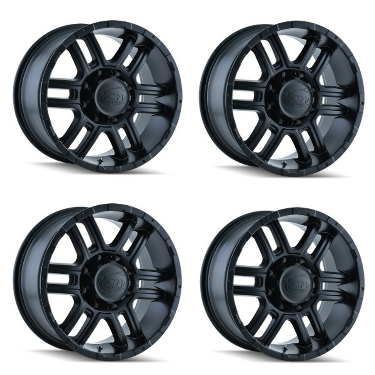 Set 4 17" Ion 179 17x8 Matte Black 5x5.5 Wheels 10mm Rims Set 4 17" Ion 179 17x8 Matte Black 5x5.5 Wheels 10mm Rims
