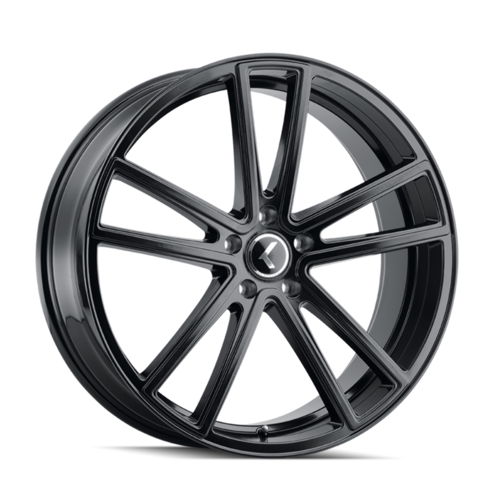17" Kraze Lusso 17x8 Gloss Black 5x112 Wheel 38mm Performance Rim