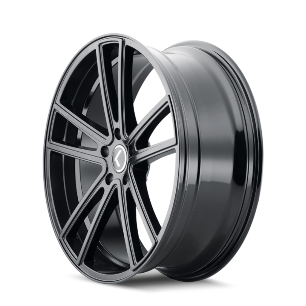 17" Kraze Lusso 17x8 Gloss Black 5x112 Wheel 38mm Performance Rim