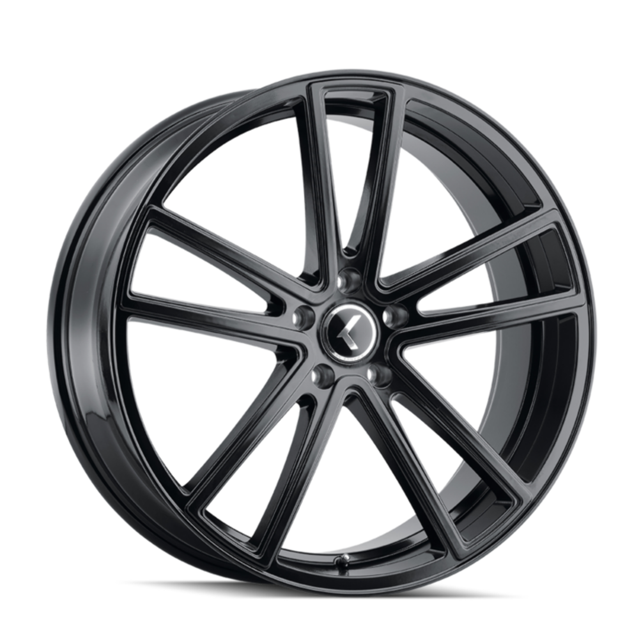 Set 4 22" Kraze Lusso 22x9.5 Gloss Black 6x135 Wheels 30mm For Ford Lincoln Rims
