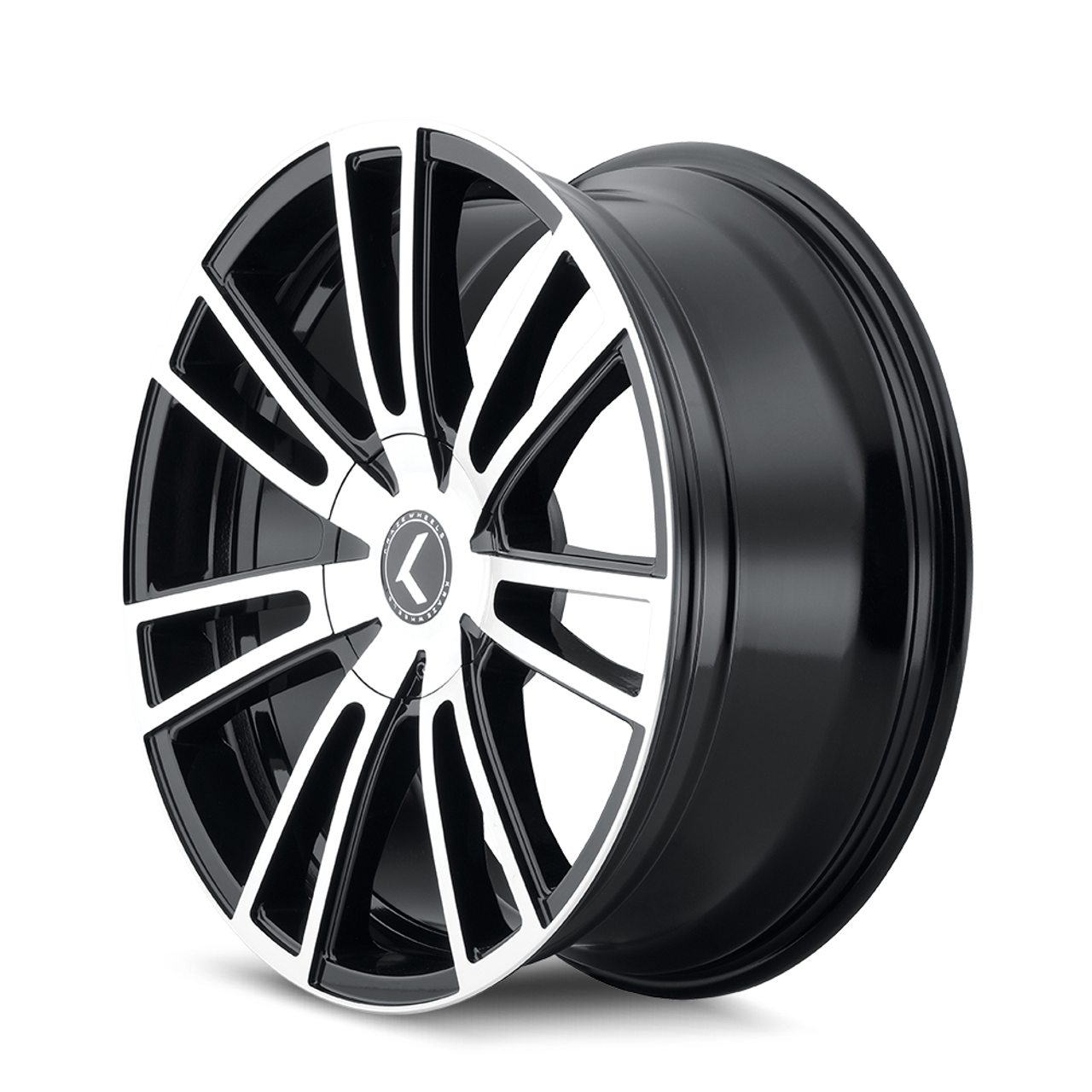 Set 4 18" Kraze Spectra 18x8 Black Machined 5x115 5x120 Wheels 40mm Rims