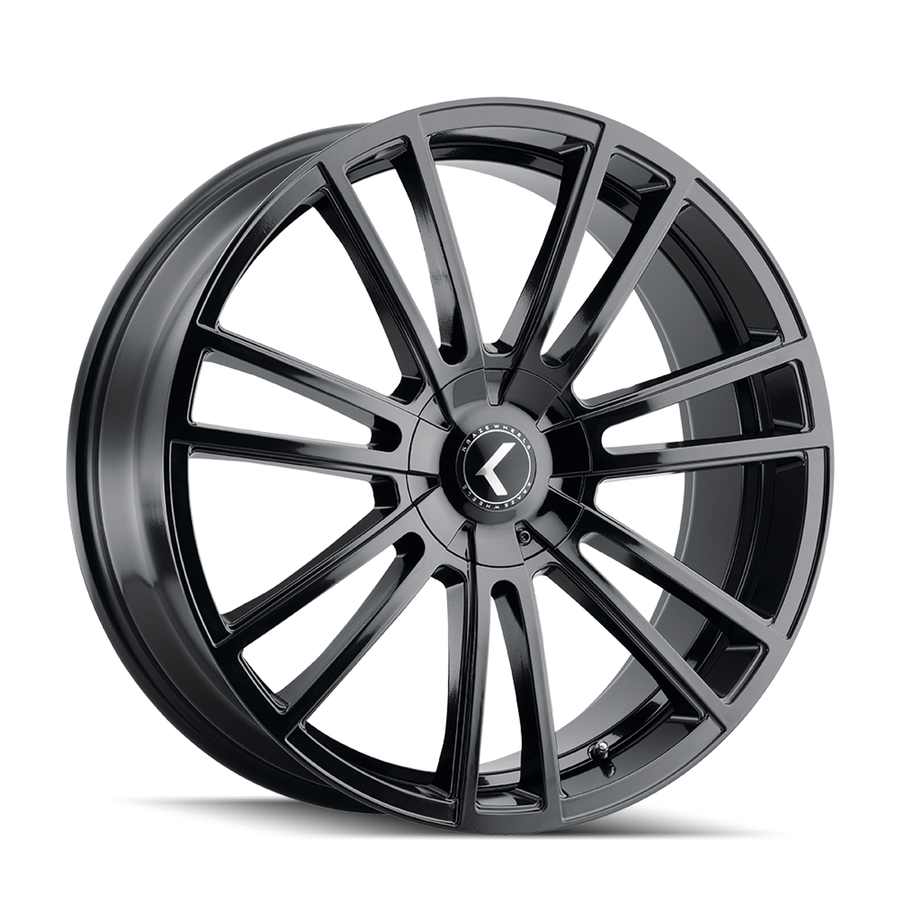 18" Kraze Spectra 18x8 Gloss Black 5x4.25 5x4.5 Wheel 40mm Performance Rim