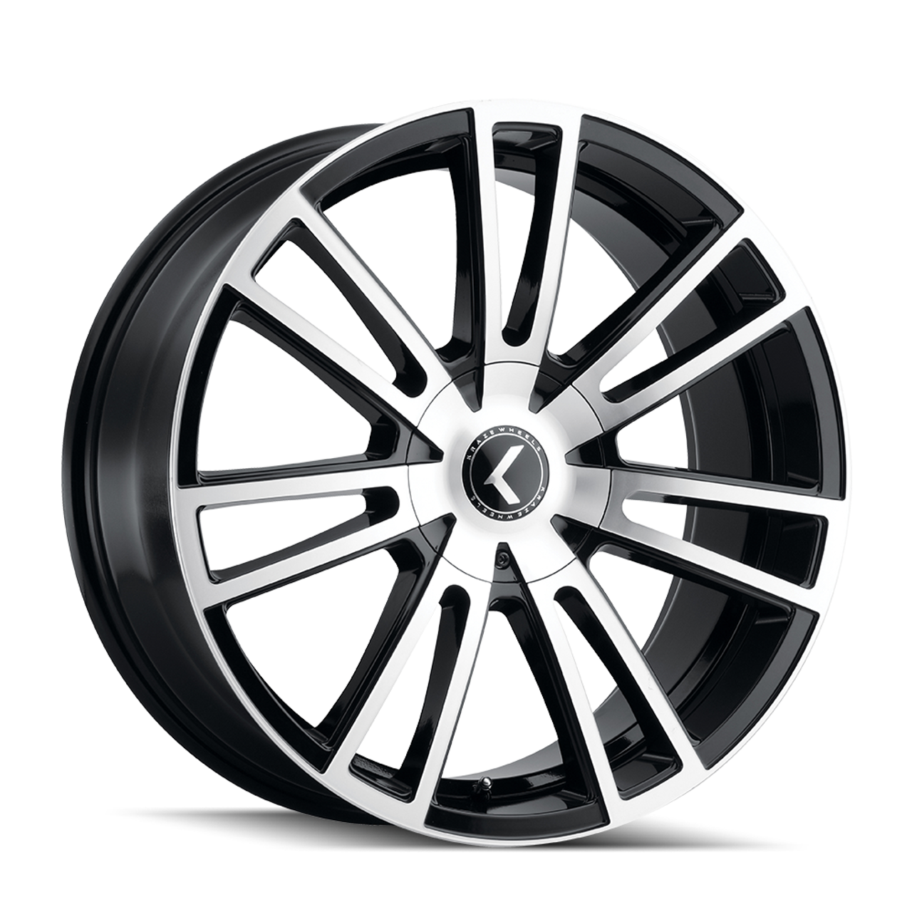 Set 4 18" Kraze Spectra 18x8 Black Machined 5x4.25 5x4.5 Wheels 40mm Rims