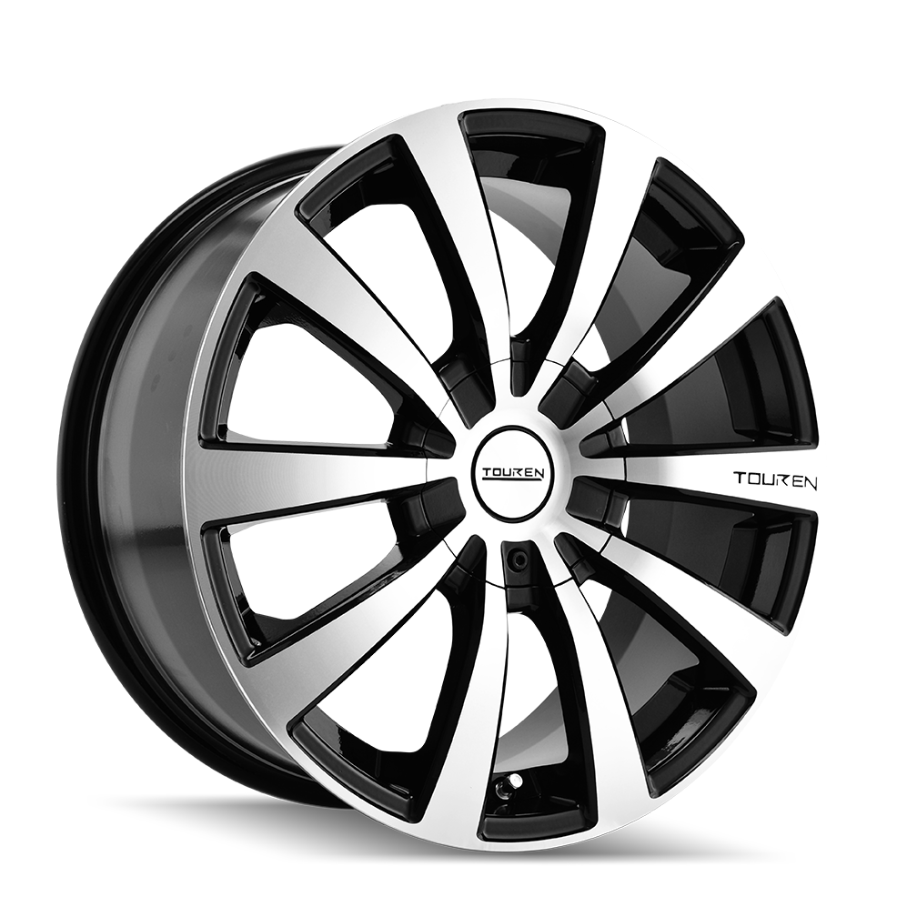 Set 4 15" Touren Tr3 15x7 Black Machined Face 5x100 5x4.5 Wheels 40mm