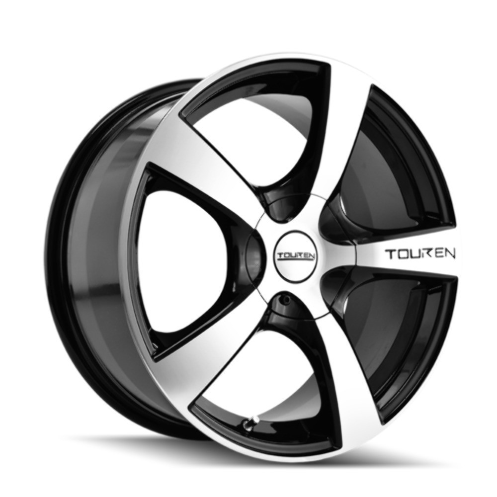 18" Touren Tr9 18x8 Black Machined Face Machined Lip 5x4.5 5x120 Wheel 20mm Rim