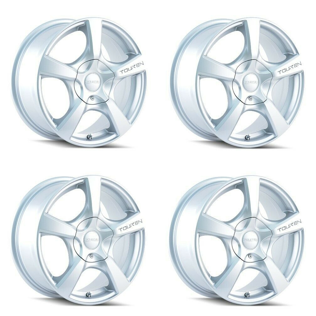 Set 4 18" Touren Tr9 18x8 Hypersilver 5x4.5 5x120 Wheels 20mm Rims