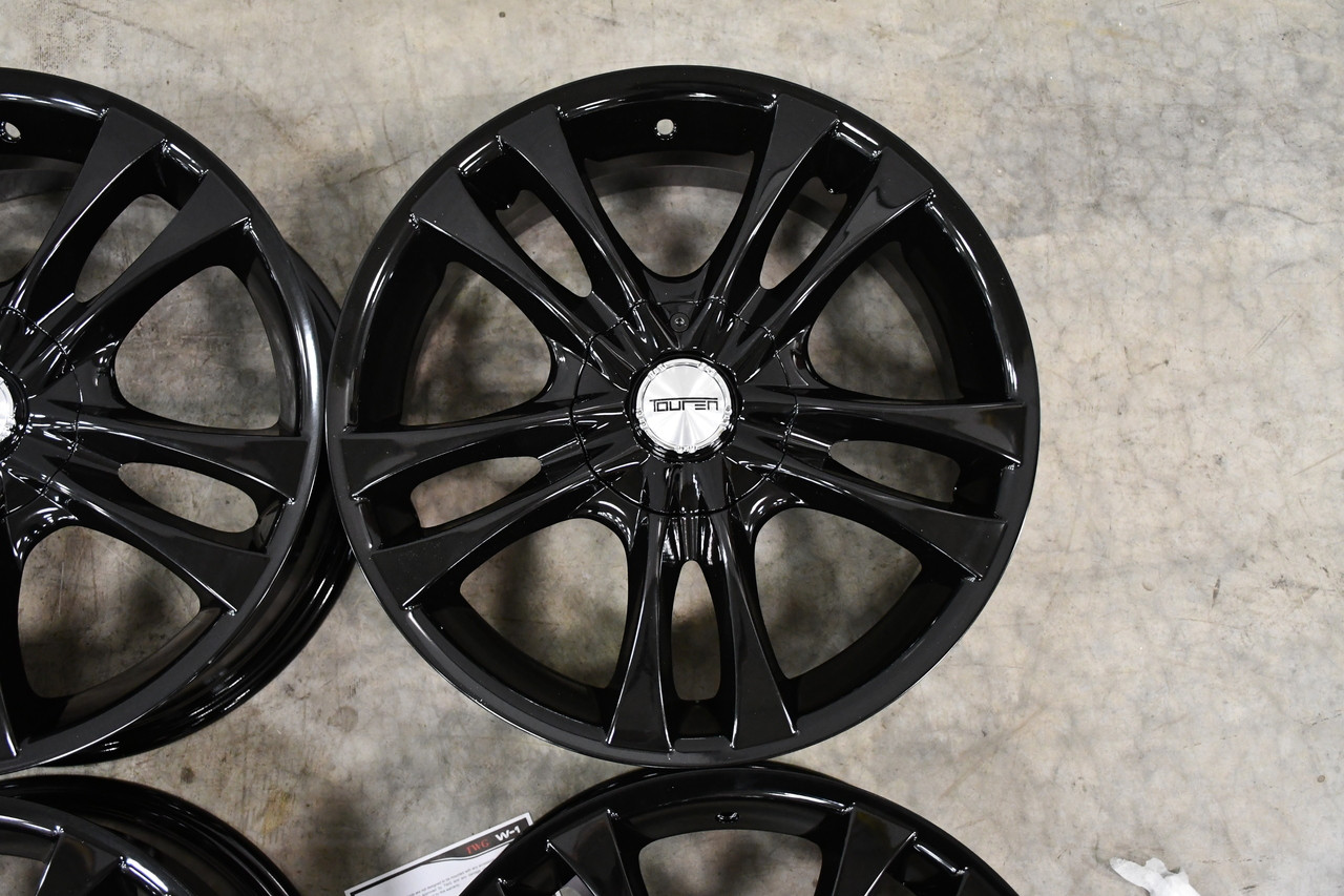 17" Touren TR22 17x7 Gloss Black 5x110 5x115 Wheel 40mm Rim For Chevy Jeep