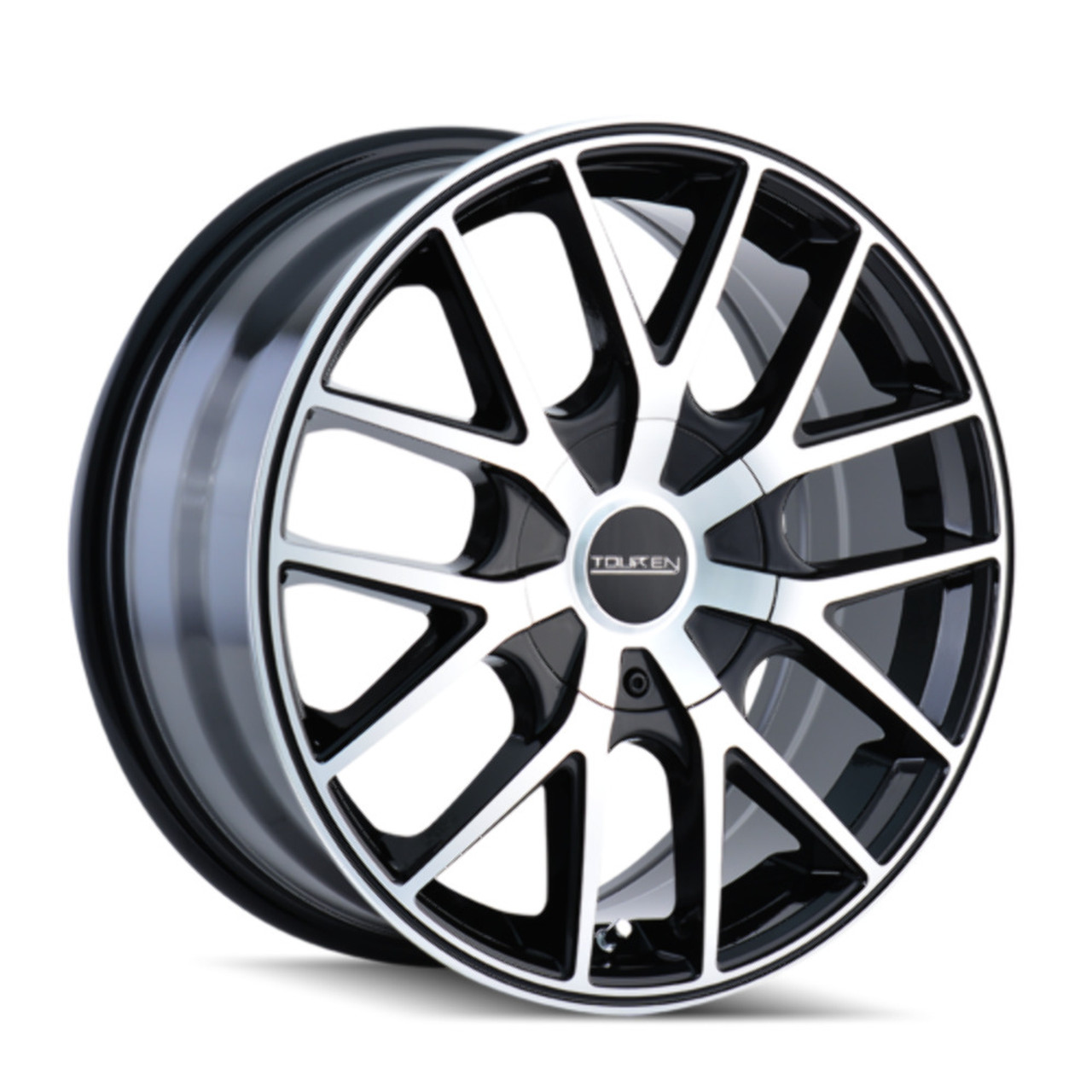 16" Touren TR60 16x7 Black Machined Face Black Ring 5x112 5x120 Wheel 42mm Rim