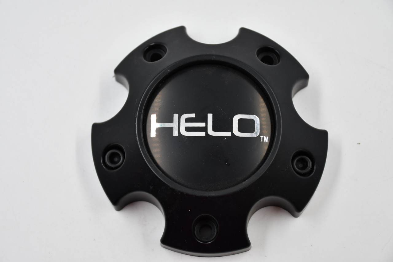 Helo Wheels Matte Black w/ Chrome Logo Wheel Center Cap Hub Cap S057L120-H34(MB) 4.75" Helo Wheels 5 Lug