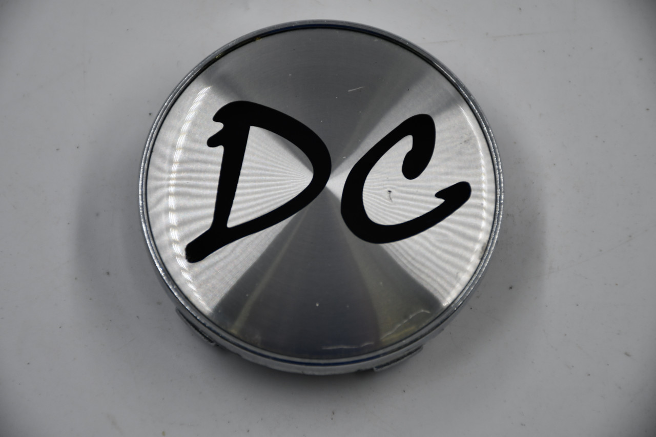 DC Wheels Chrome Edge, Machined & Black Insert Wheel Center Cap Hub Cap E030/DC 2.375" DC Wheels Snap in