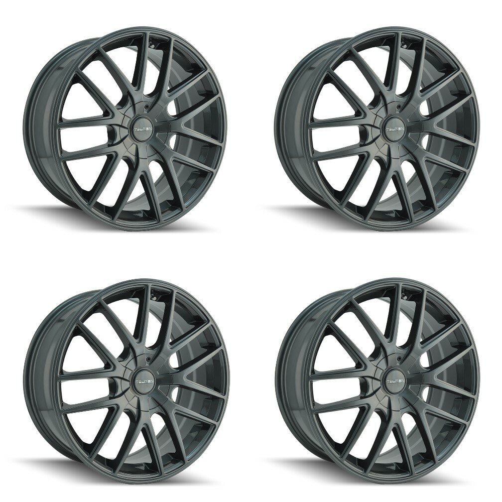 Set 4 18" Touren TR60 18x8 Gunmetal 5x100 5x4.5 Wheels 40mm Rims