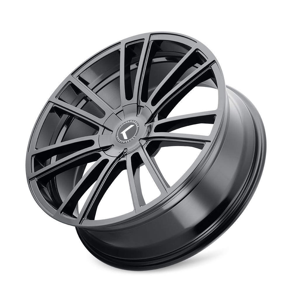 Set 4 22" Kraze Spectra 22x8.5 Gloss Black 5x4.25 5x4.5 Wheels 38mm Rims