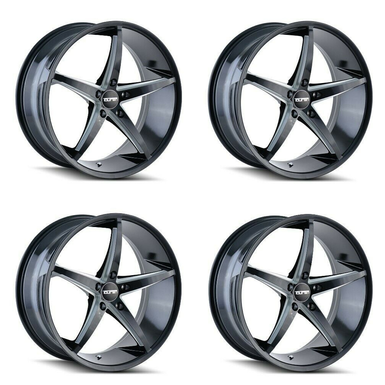 Set 4 17" Touren Tr70 17x7.5 Black Milled 5x120 Wheels 40mm Rims Set 4 17" Touren Tr70 17x7.5 Black Milled 5x120 Wheels 40mm Rims
