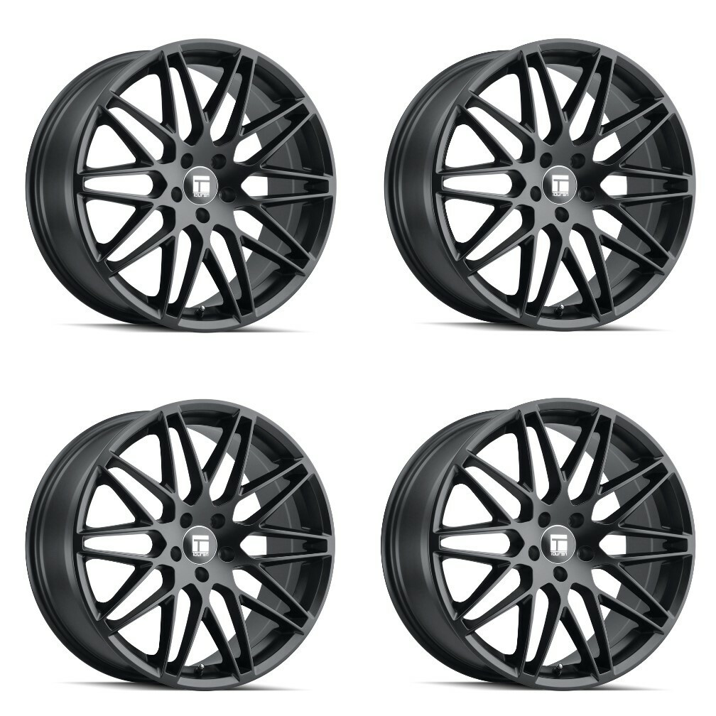 Set 4 18" Touren Tr75 18x8 Matte Black 5x112 Wheels 40mm Rims