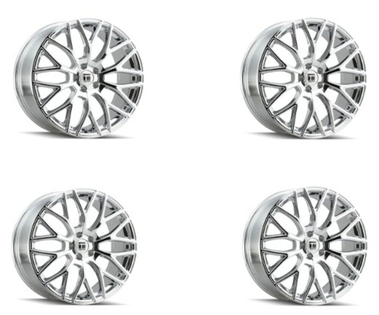 Set 4 20" Touren TR76 20x8.5 Chrome 5x120 Wheels 35mm Rims