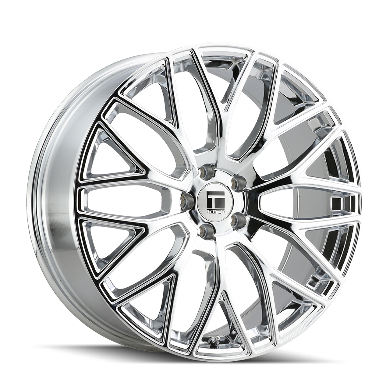 Set 4 18" Touren TR76 18x8 Chrome 5x120 Wheels 35mm Rims