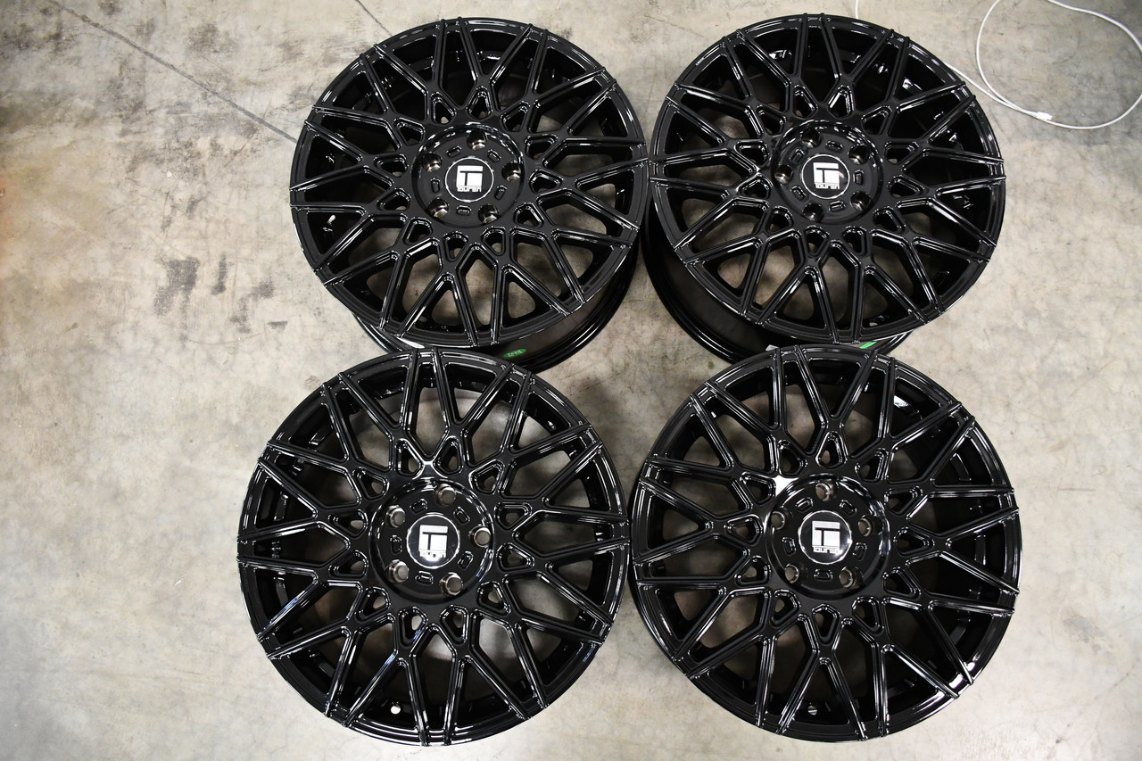 Set 4 20" Touren TR78 20x9 Gloss Black 5x112 Wheels 35mm Rims