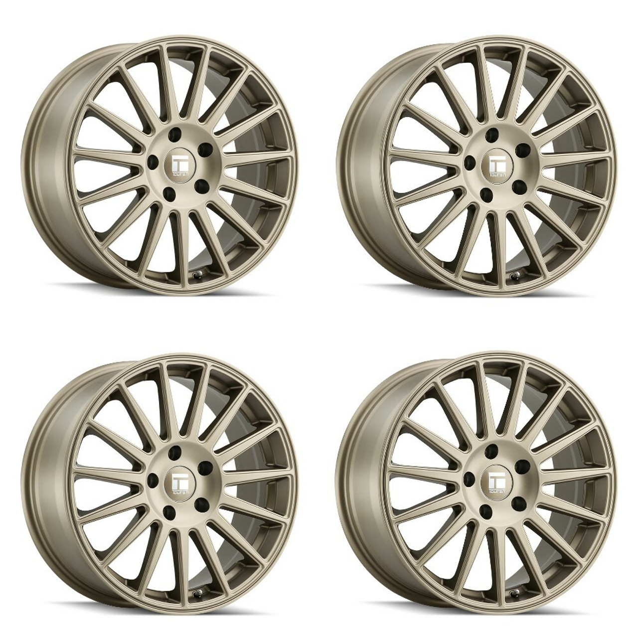 Set 4 20" Touren TR92 20x10.5 Matte Gold 5x120 Wheels 35mm Rims