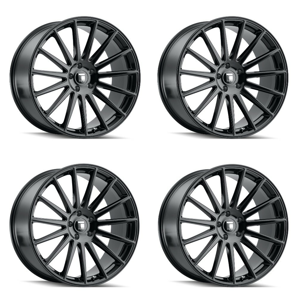 Set 4 18" Touren Tr92 18x8 Gloss Black 5x120 Wheels 35mm Rims 5 Lug