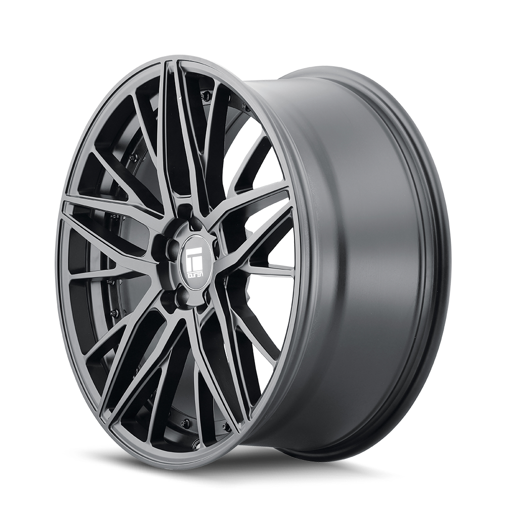 Set 4 20" Touren Tr93 20x9 Satin Black Black Rivet 5x120 Wheels 35mm Rims