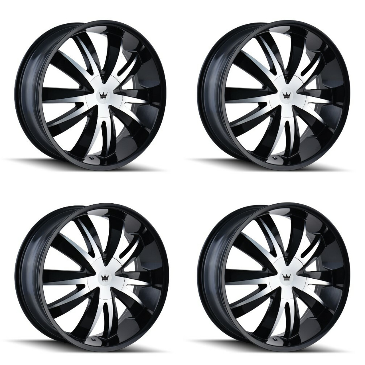 Set 4 18" Mazzi Edge 18x7.5 Black Machined 5x110 5x115 Wheels 40mm Rims Set 4 18" Mazzi Edge 18x7.5 Black Machined 5x110 5x115 Wheels 40mm Rims