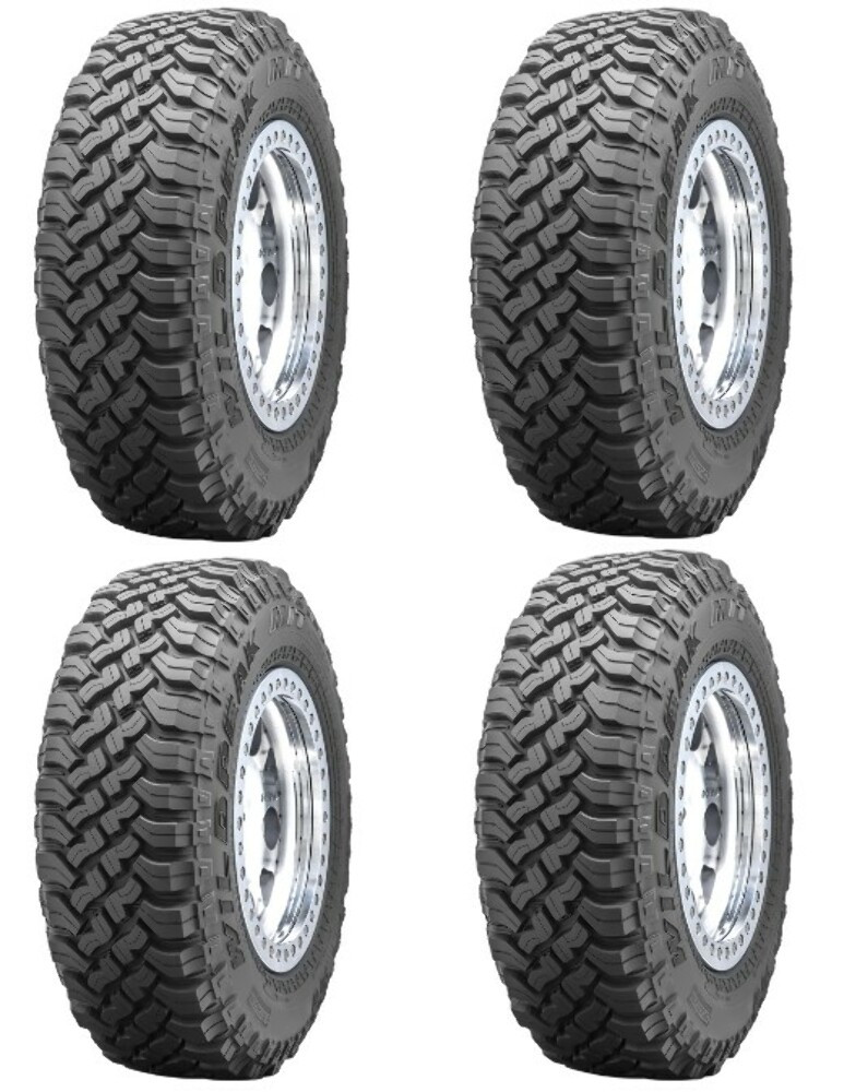 Set 4 35X12.50R17LT/10 Falken Wildpeak M/T01 121Q Tires 12.53517