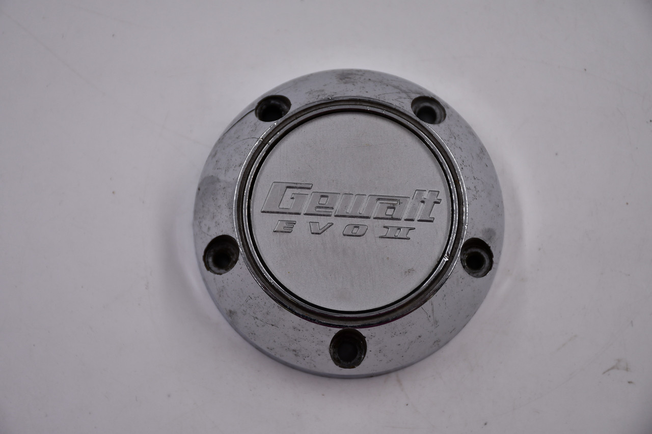 Gewalt Evo II Chrome w/ Silver & Chrome Insert Wheel Center Cap Hub Cap GEWEVO-2.75 2.75"