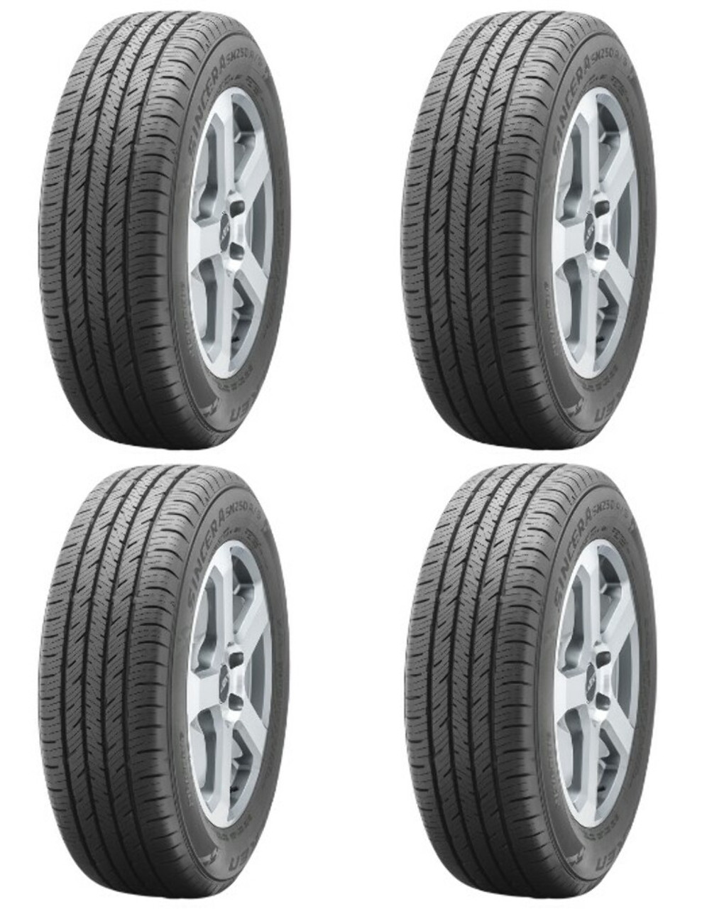 Set 4 225/60R18 Falken Sincera SN250 A/S 100H Tires 2256018