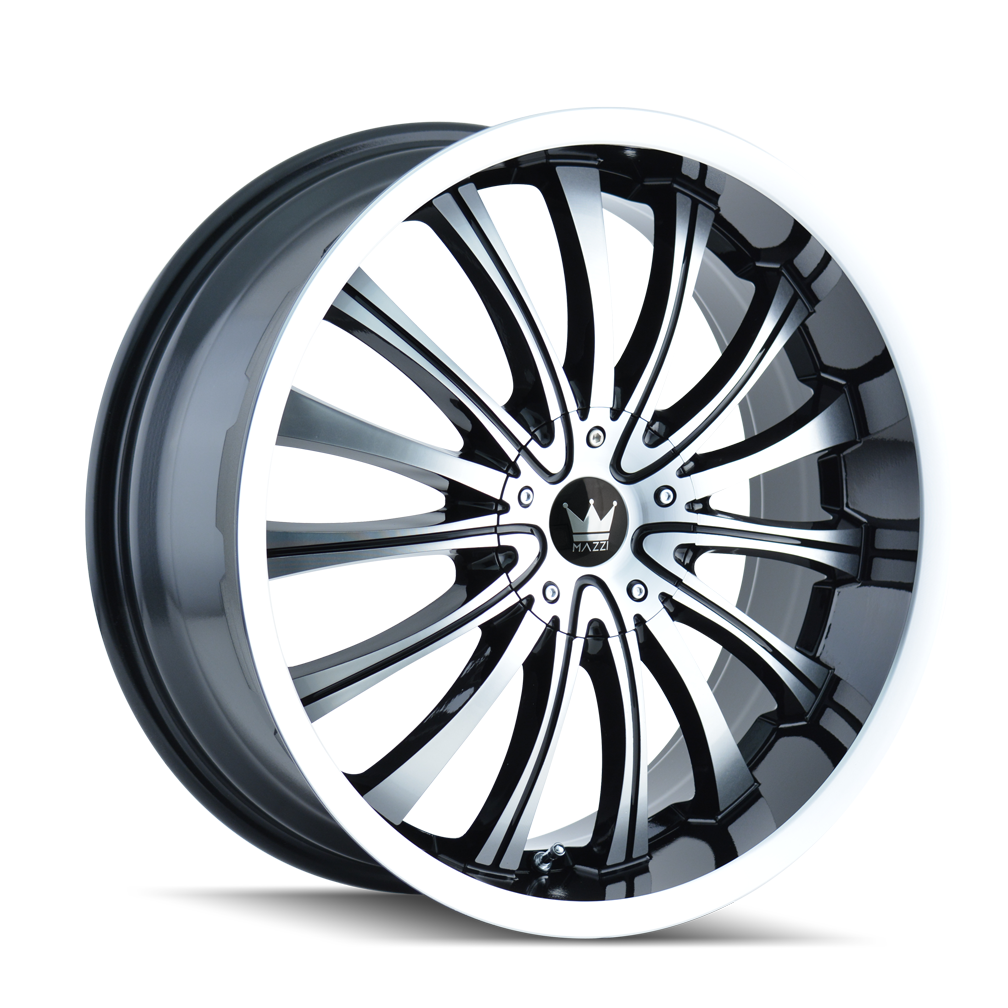 20" Mazzi Hype 20x9 Black Machined 6x135 6x5.5 Wheel 30mm For Ford Chevy GMC Rim