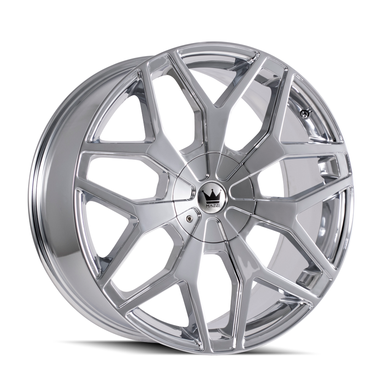 Set 4 20" Mazzi Profile 20x8.5 Chrome 6x135 6x5.5 Wheels 30mm For Ford Chevy GMC