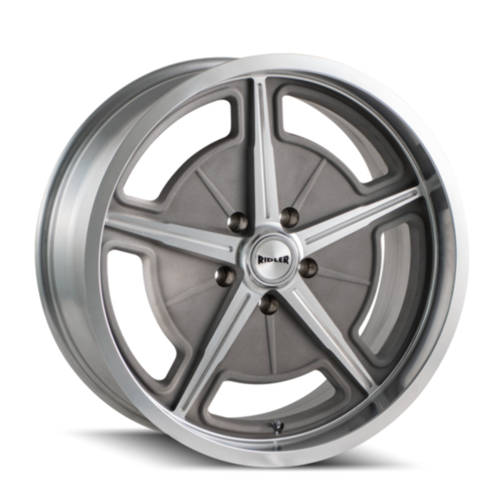 20" Ridler 605 20x8.5 Machined Spokes & Lip 5x4.75 Wheel 0mm Rim