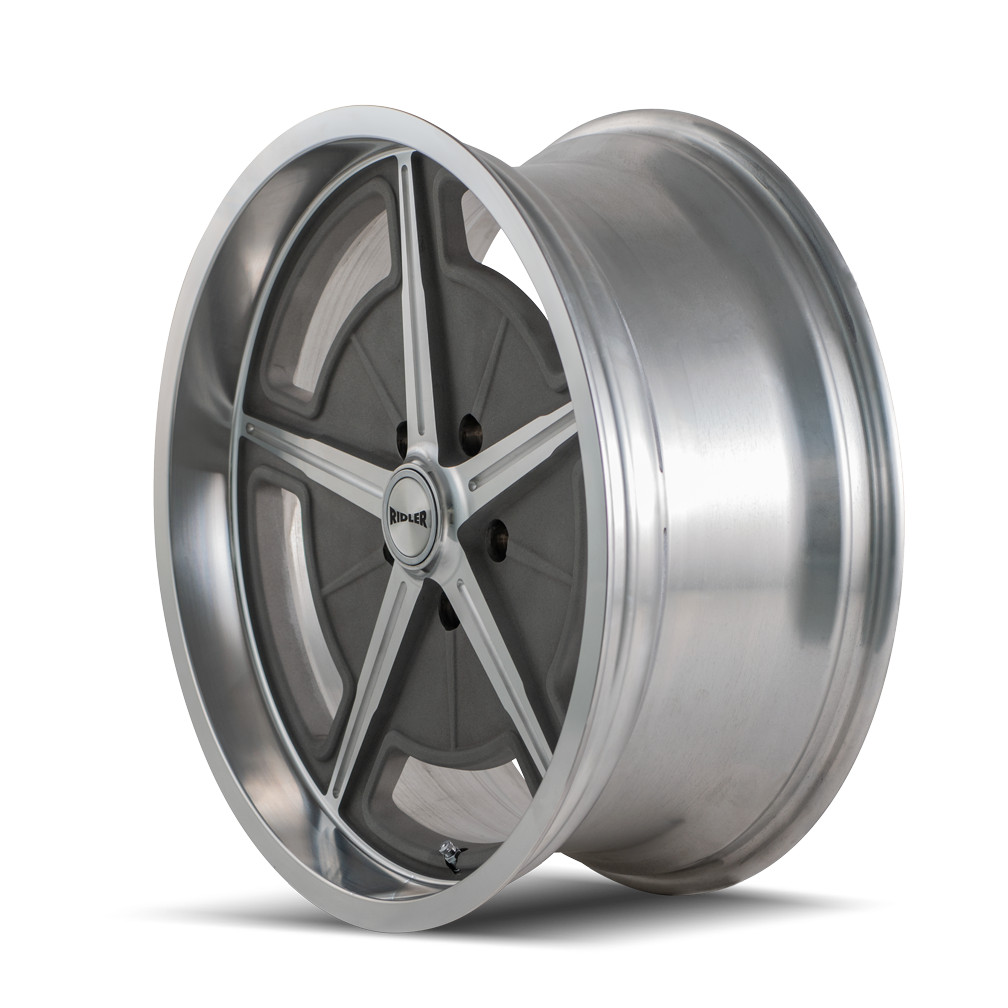 20" Ridler 605 20x8.5 Machined Spokes & Lip 5x4.75 Wheel 0mm Rim