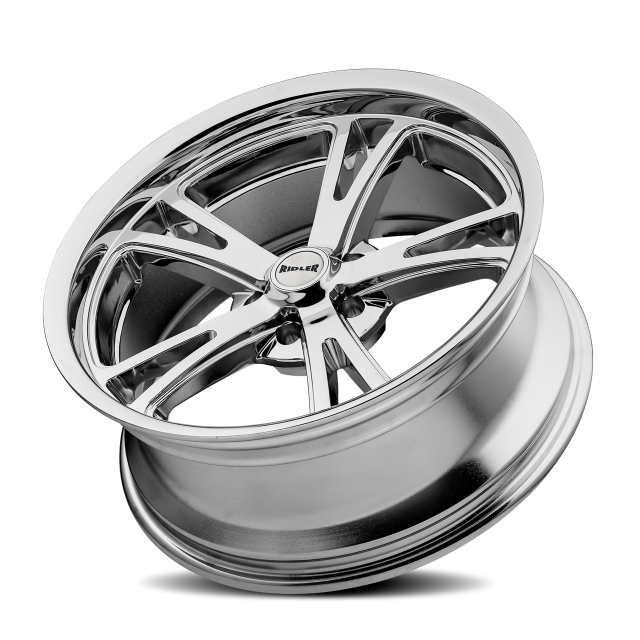 Set 4 18" Ridler 606 18x9.5 Chrome 5x4.75 Wheels 0mm Rims