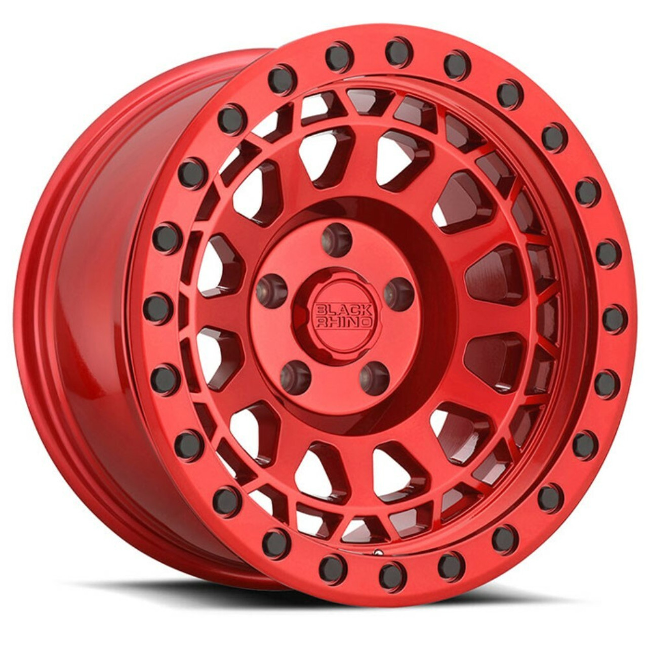 17" Black Rhino Primm 17x9 8x170 Candy Red W/ Black Bolts Wheel 0mm For Ford Rim
