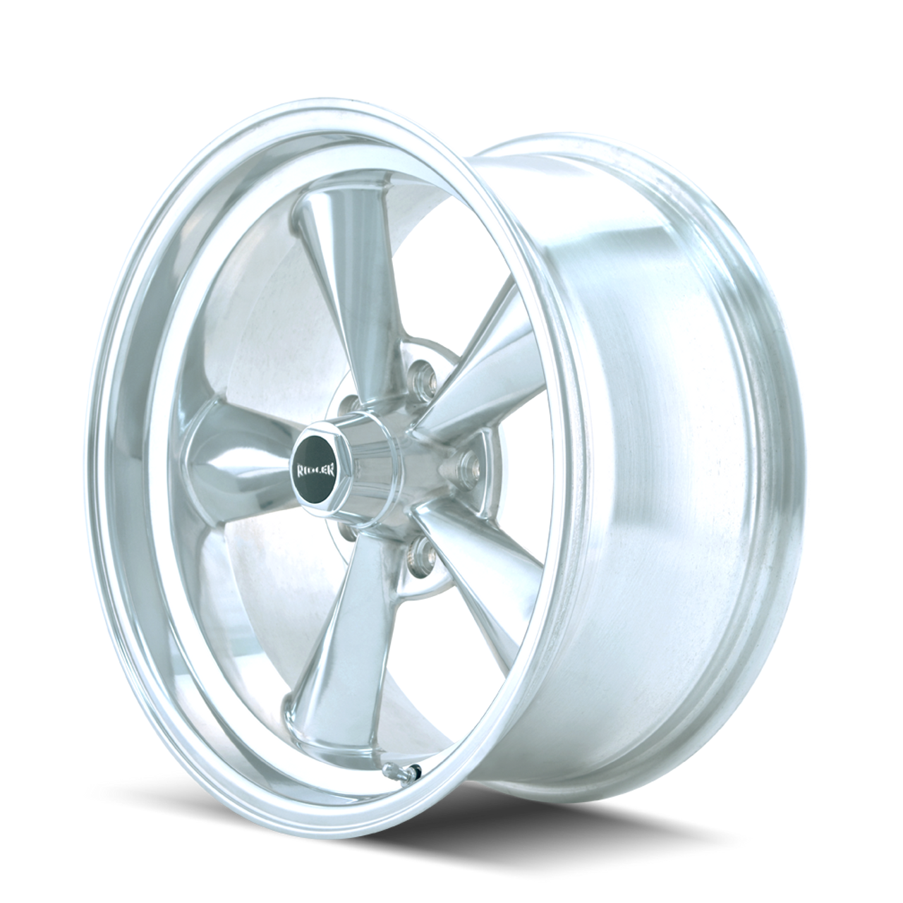 17" Ridler 675 17x7 Polished 5x4.5 Wheel 0mm Rim For Ford Jeep Truck